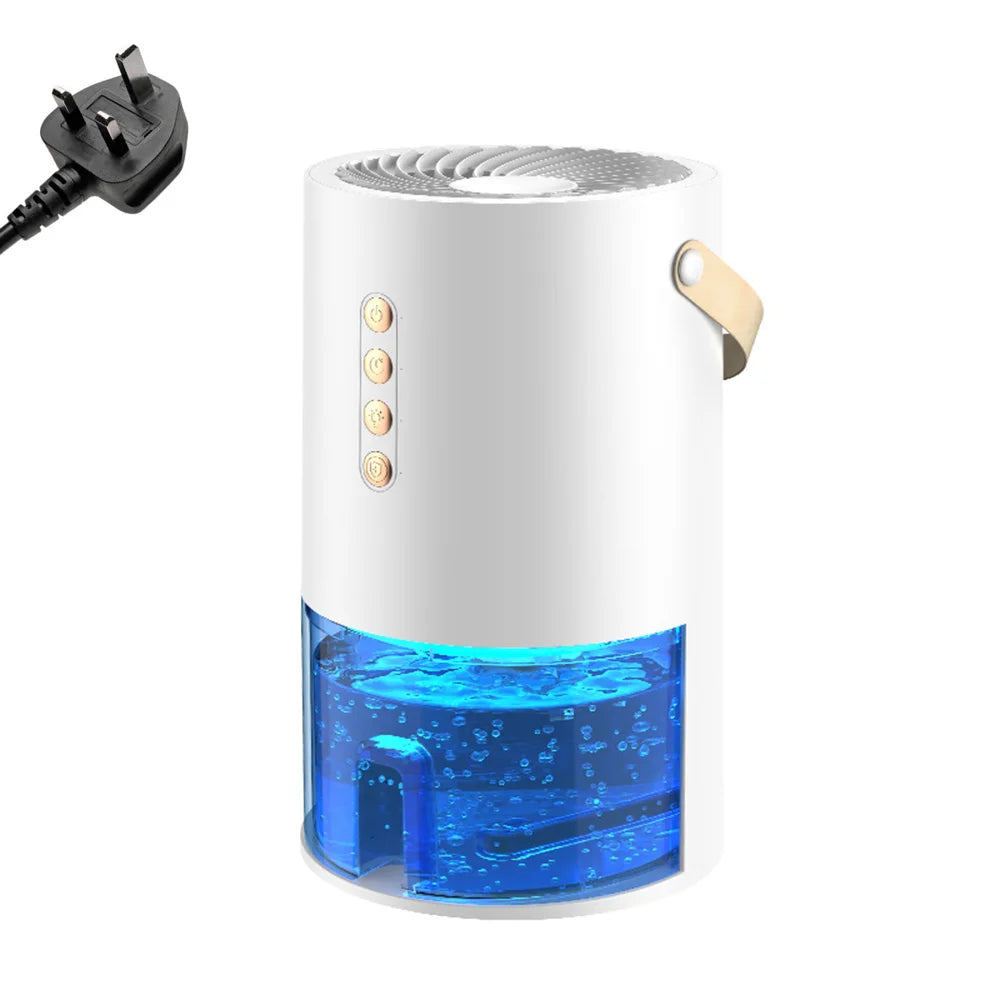 Portable 1.3L Mini Dehumidifier with Ioniser, Timer and Night Light