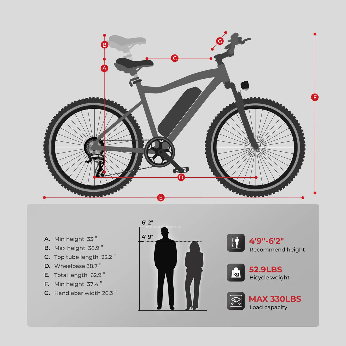 EBE2 24 Inch Electric Mountain Bike with Torque Sensor, 36V 13Ah Removable Battery and Shimano 7-Speed