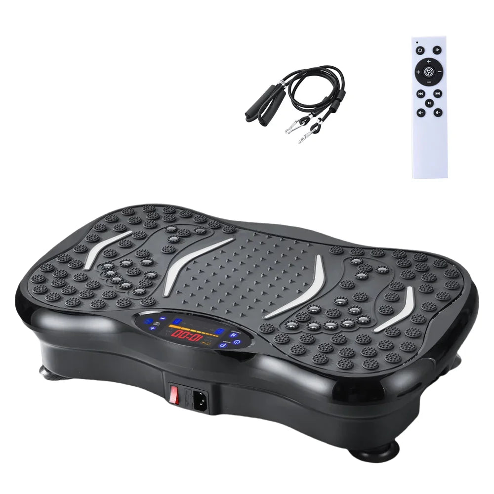 Whole Body Vibration Plate Machine with Bluetooth & LCD Display – Fat Burning Fitness Platform with Remote Control