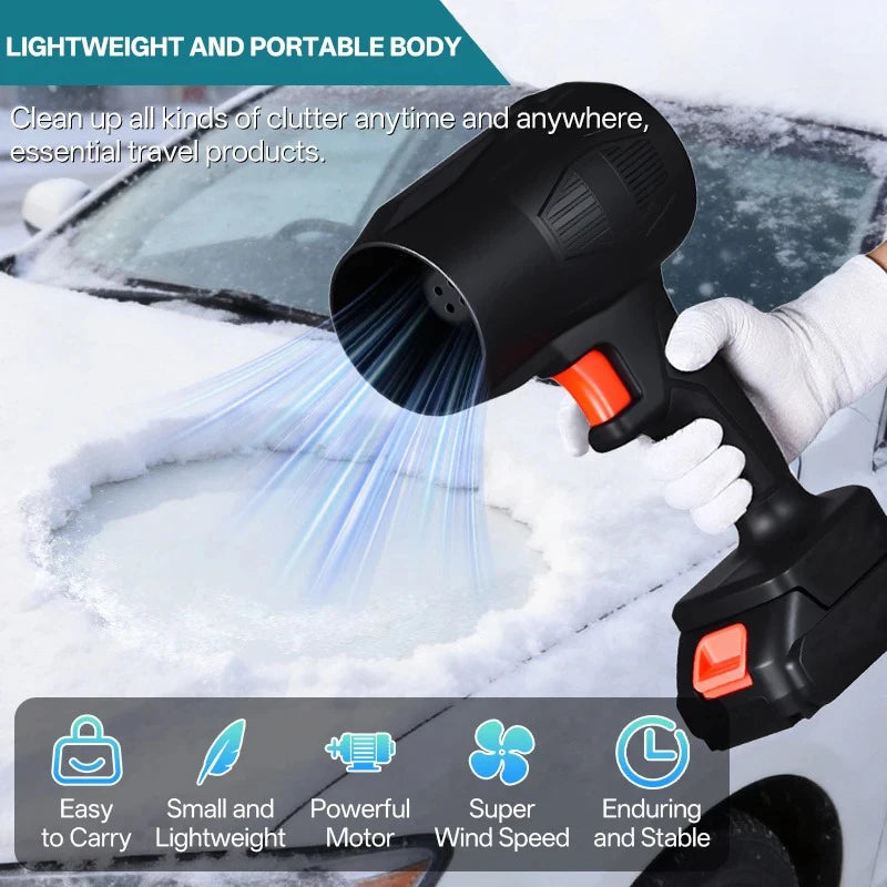 Cordless Turbo Jet Blower with 2 Batteries, Lightweight Handheld Leaf Blower