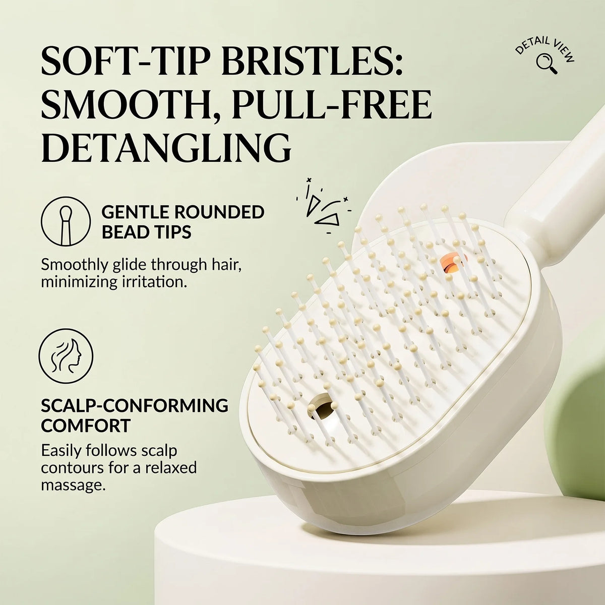 Electric Spray Hair Brush with Self-Cleaning Bristles, USB-C Rechargeable Detangling Comb