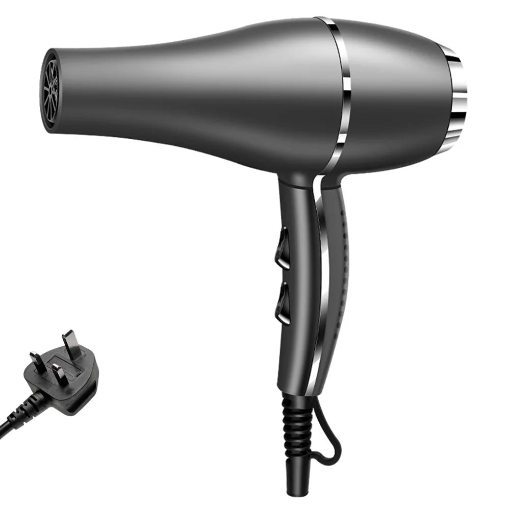 2200W Ionic Hair Dryer with Blue Light, Hot and Cold Air and Styling Nozzle, Grey