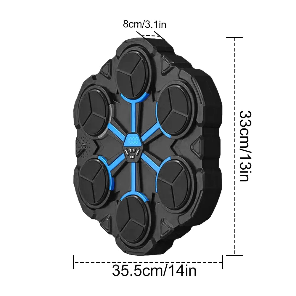 Wall Mounted Smart Boxing Machine with Bluetooth Music Sync, LED Score Display, Adjustable Height Home Training Target