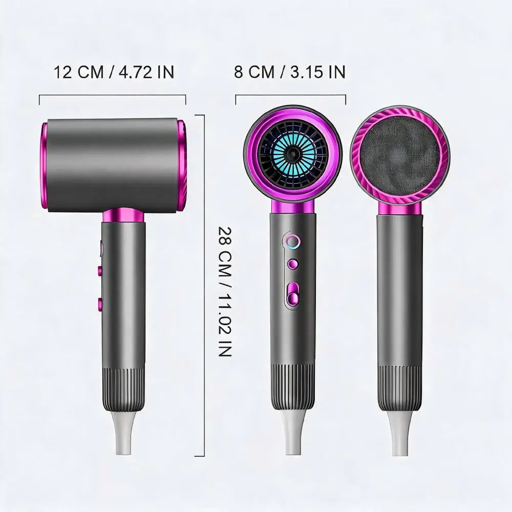 2400W Ionic Hair Dryer with Concentrator Nozzle, 3 Speeds and Cool Shot, Dark Grey