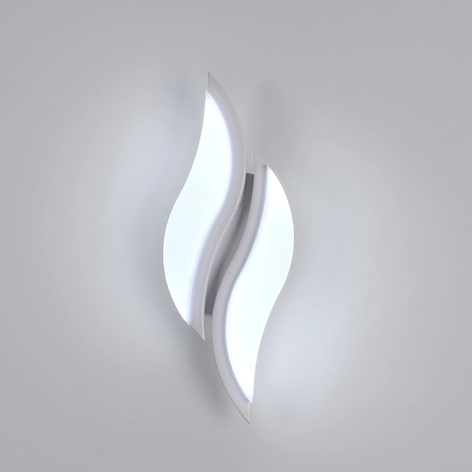 12W LED Wall Light Modern Acrylic Metal Wall Sconce 6500K Cool White for Bedroom Staircase Living Room