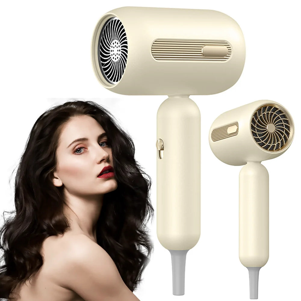 1900W Ionic Hair Dryer with Constant Temperature and Concentrator Nozzle, Ivory