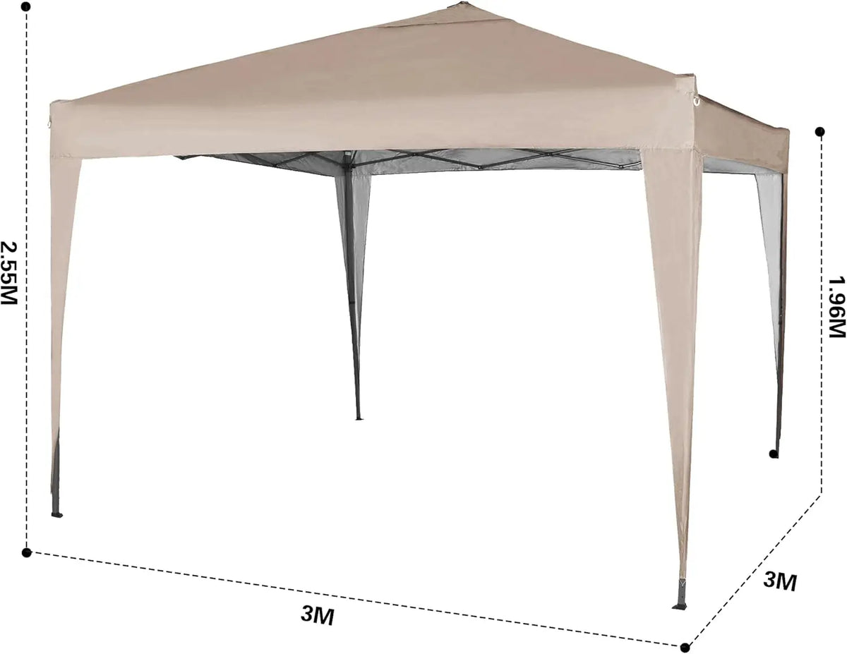 3x3M Pop Up Gazebo Waterproof Outdoor Garden Canopy Shelter