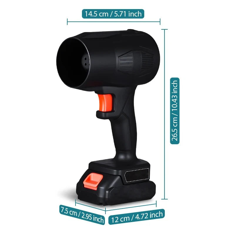 Cordless Turbo Jet Blower with 2 Batteries, Lightweight Handheld Leaf Blower