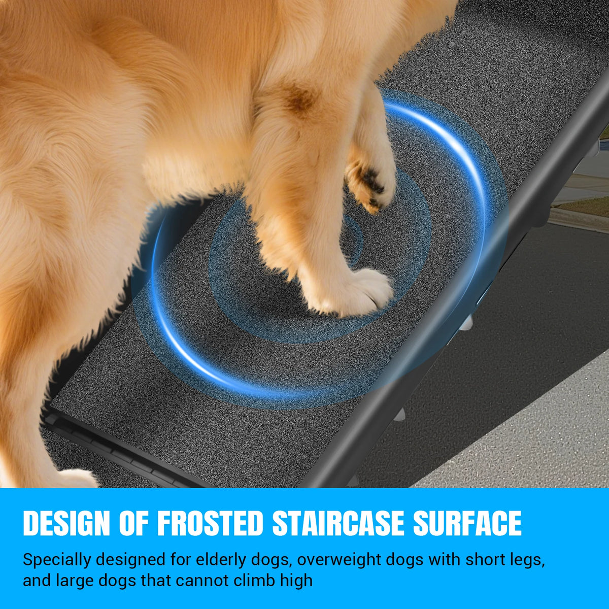 Folding Dog Ramp for Cars and SUVs Portable Non Slip Pet Ramp Lightweight 3.8kg for Large and Small Dogs