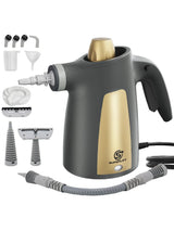12-in-1 Handheld Steam Cleaner 1050W High Pressure with Child Lock 350ml Tank Rotating Nozzle Kills 99.9% of Germs