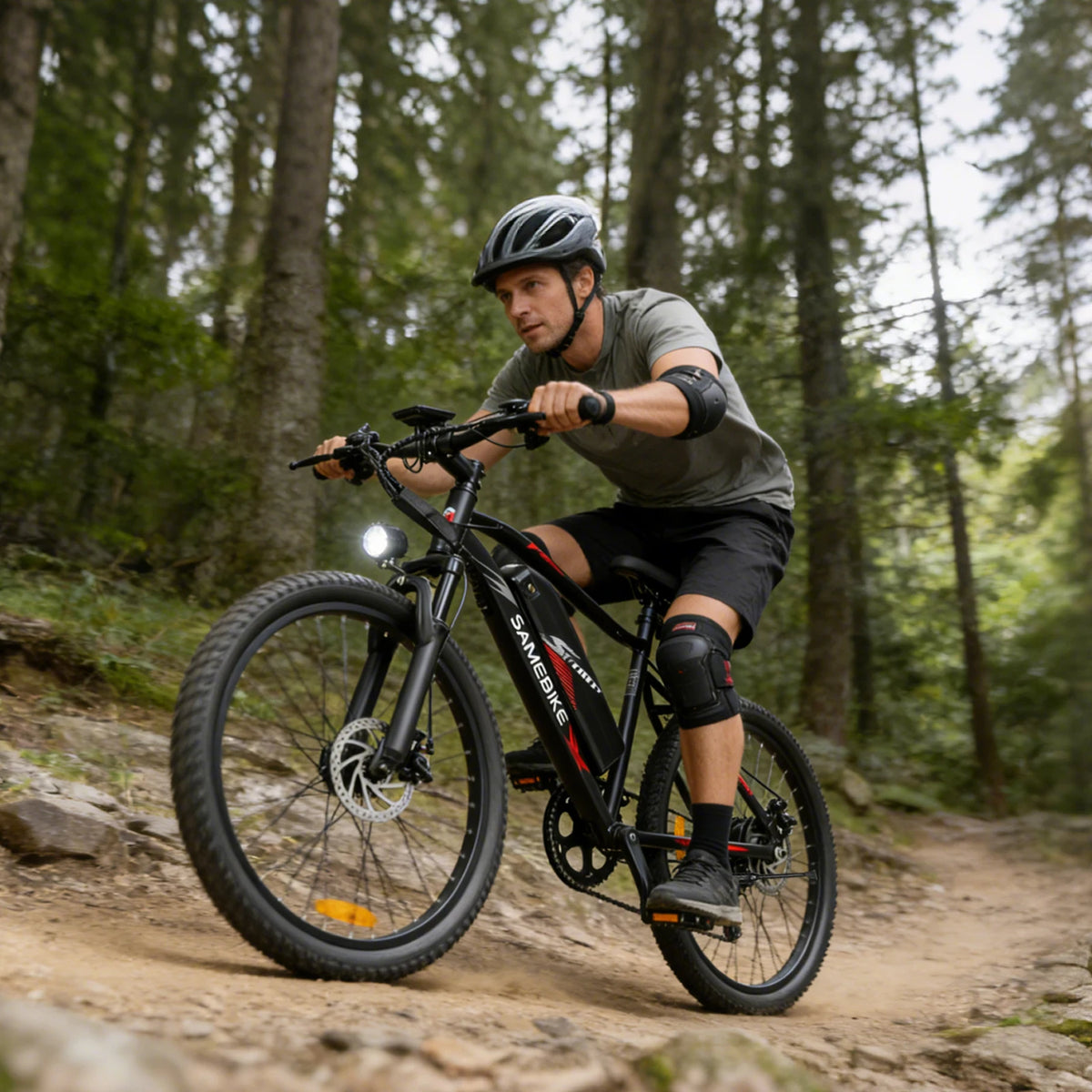 EBE2 24 Inch Electric Mountain Bike with Torque Sensor, 36V 13Ah Removable Battery and Shimano 7-Speed
