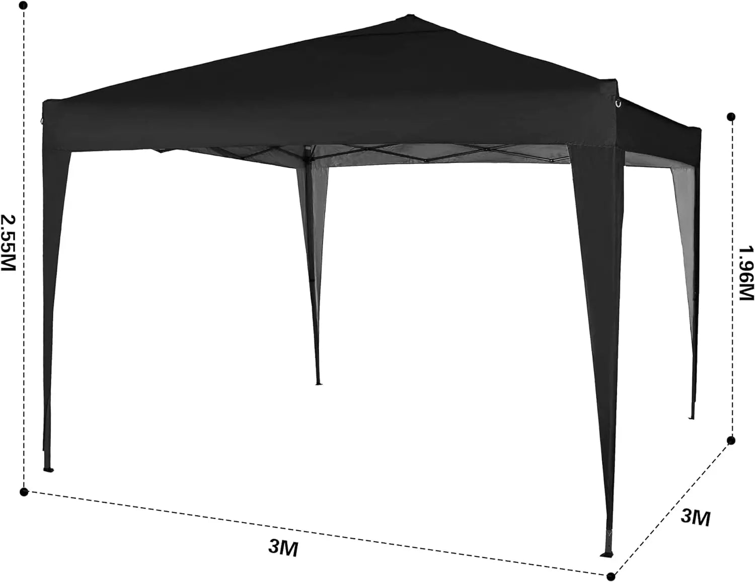 3x3M Pop Up Gazebo Waterproof Outdoor Garden Canopy Shelter