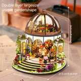 3D Wooden Puzzle Sky Garden House Architectural Model Kit DIY Handcraft Building Assembly Toy for Girls and Adults