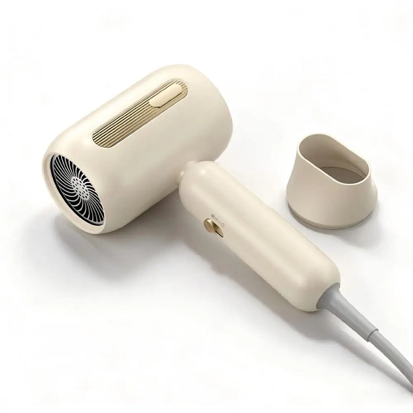 1900W Ionic Hair Dryer with 57°C Constant Temperature, Overheat Protection and Nozzle, Beige