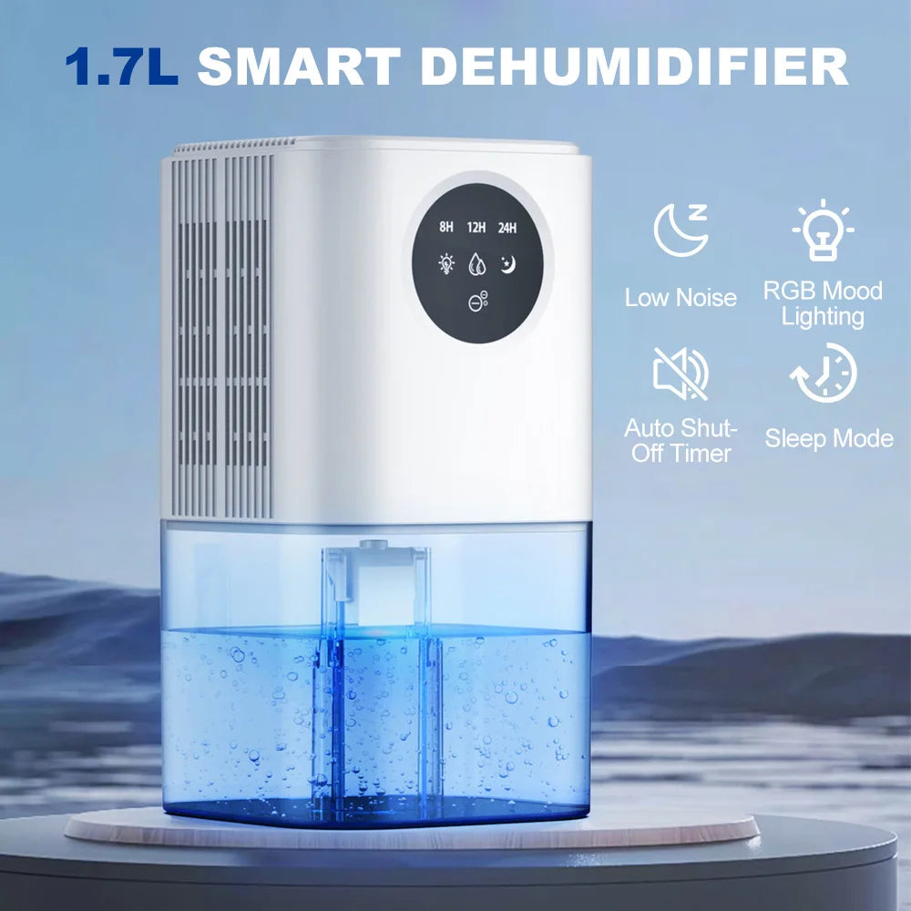 23W Smart Electric Dehumidifier Large Capacity Quiet Moisture Remover for Bathroom Bedroom Home 10-20m²