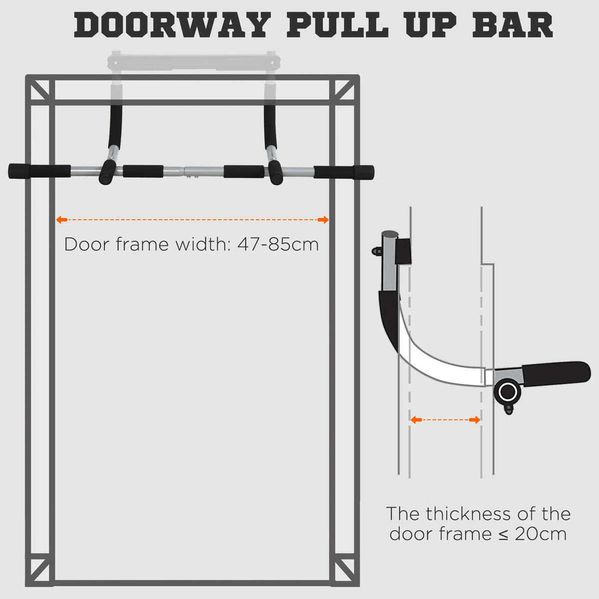 Doorway Pull-Up Bar for Home Gym, Upper Body Workout