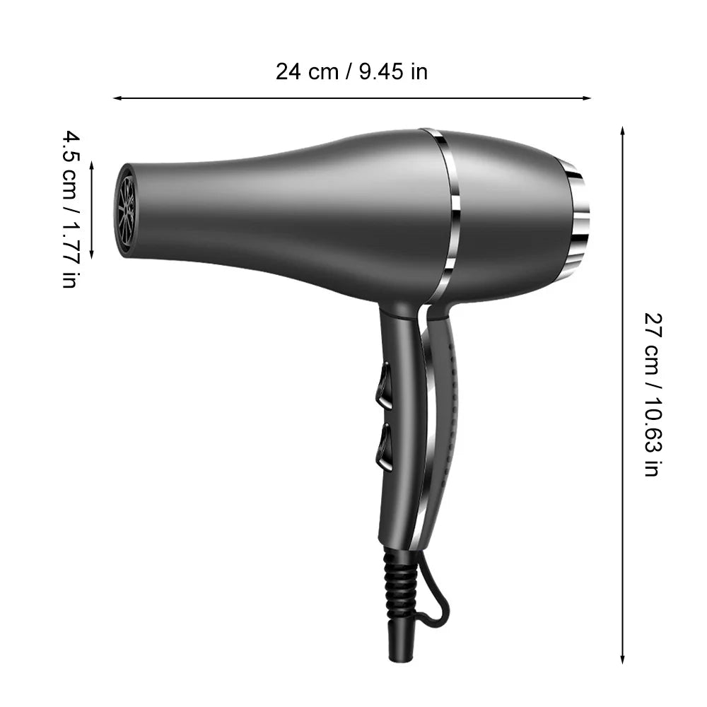 2200W Ionic Hair Dryer with Blue Light, Hot and Cold Air and Styling Nozzle, Grey
