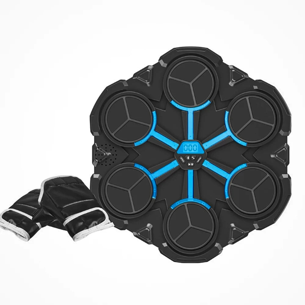 Wall Mounted Smart Boxing Machine with Bluetooth Music Sync, LED Score Display, Adjustable Height Home Training Target