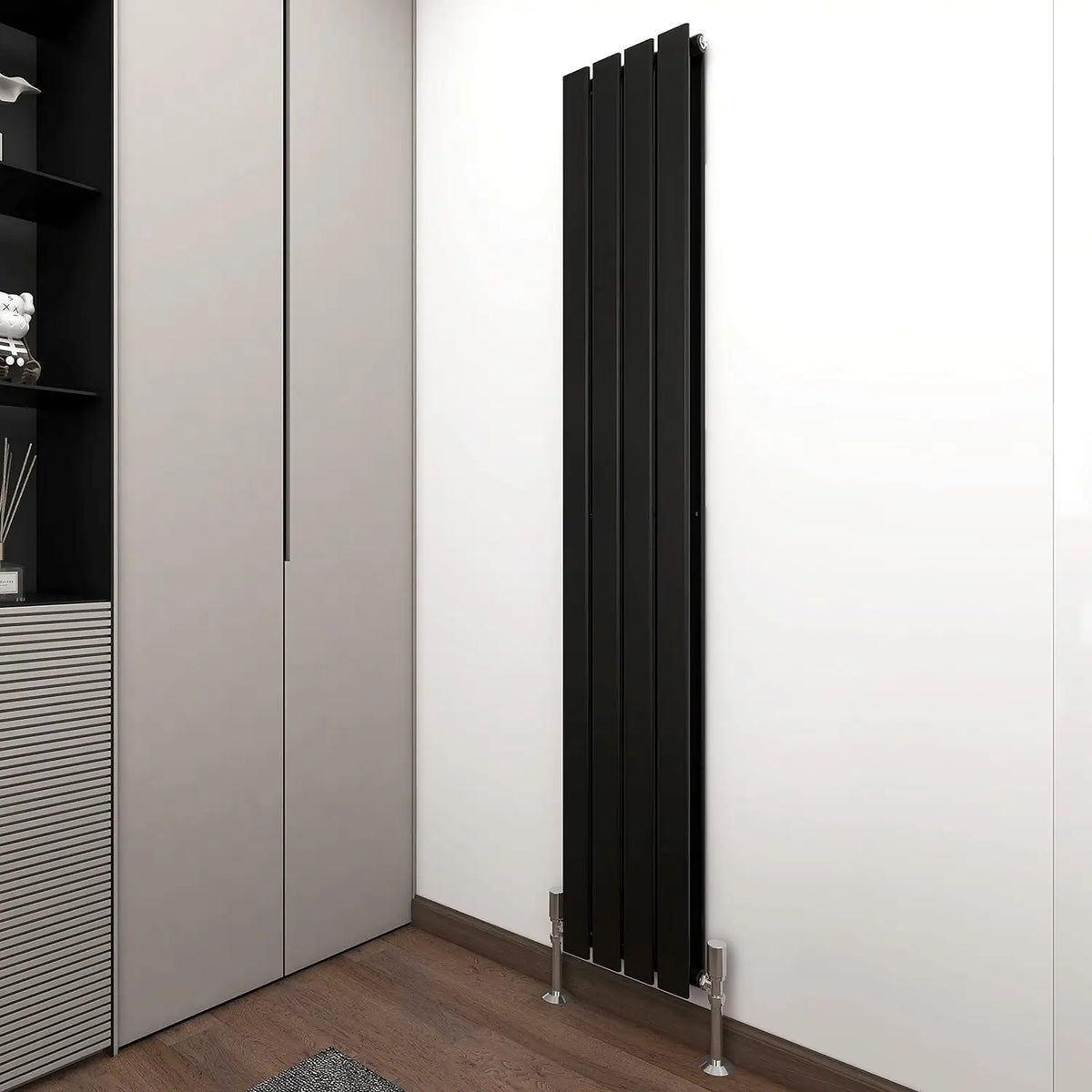 Designer Flat Panel Radiator 1800 x 272mm, Double Panel Vertical Central Heating Radiator