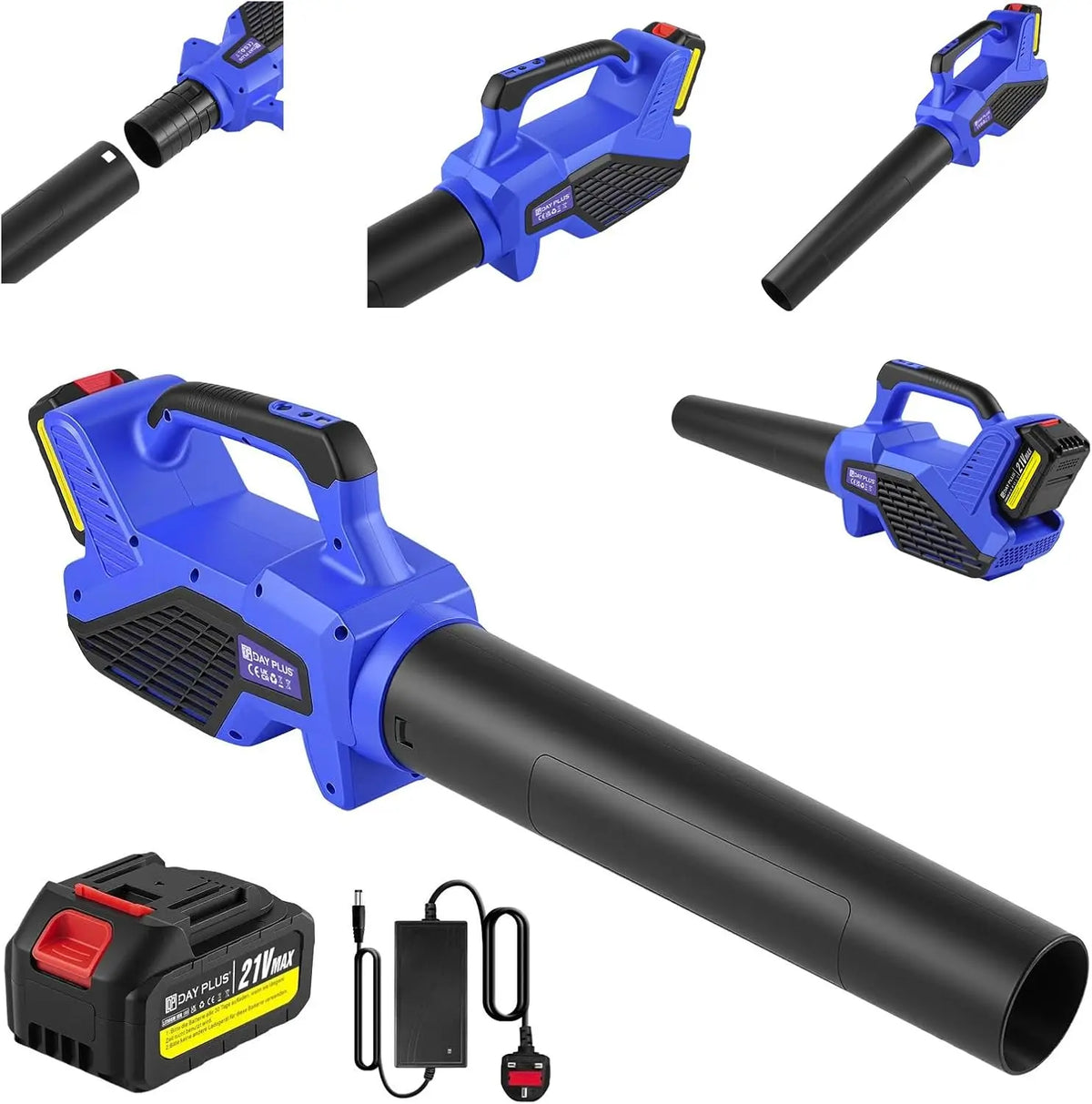 Cordless Leaf Blower with Battery and Charger, 6-Speed, 320CFM