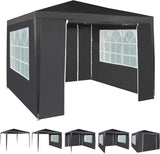 Event Gazebo 300x300x255cm 4 Removable Side Panels Waterproof Steel Frame for Garden Parties Weddings Markets