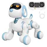 Smart Interactive Robotic Dog RC Stunt Toy with Sound Light Music Voice Command and Programmable Walking for Kids