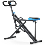 2 in 1 Squat Rowing Machine – Foldable Glute Trainer for Home Workout with LCD Display 350lbs Capacity
