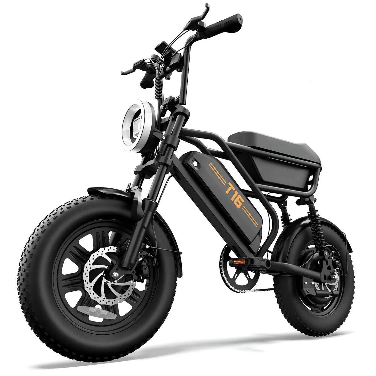 16 x 3.0 Inch Fat Tyre Electric Bike with 48V 13Ah Removable Battery, Full Suspension and Storage Box, 250W
