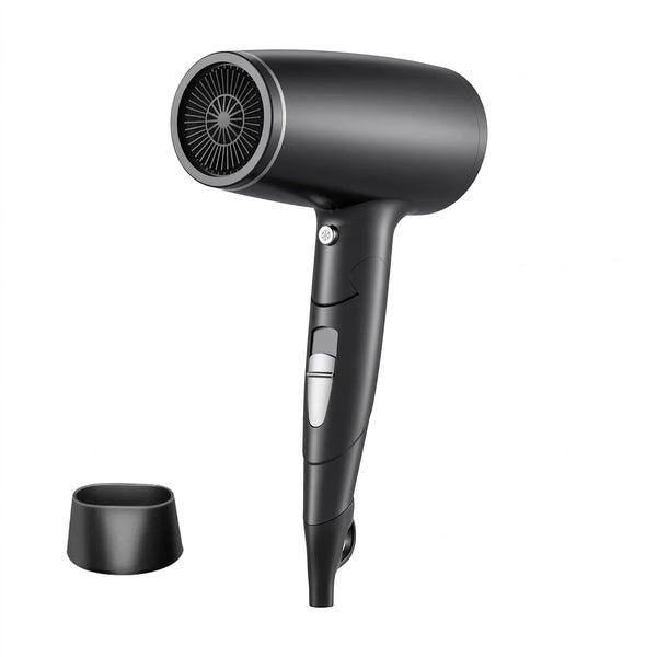 2000W Foldable Hair Dryer with NTC Temperature Control and Cool Shot, Grey