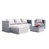 4-Seater Rattan Garden Corner Sofa Set with Coffee Table for Patio, Conservatory and Terrace