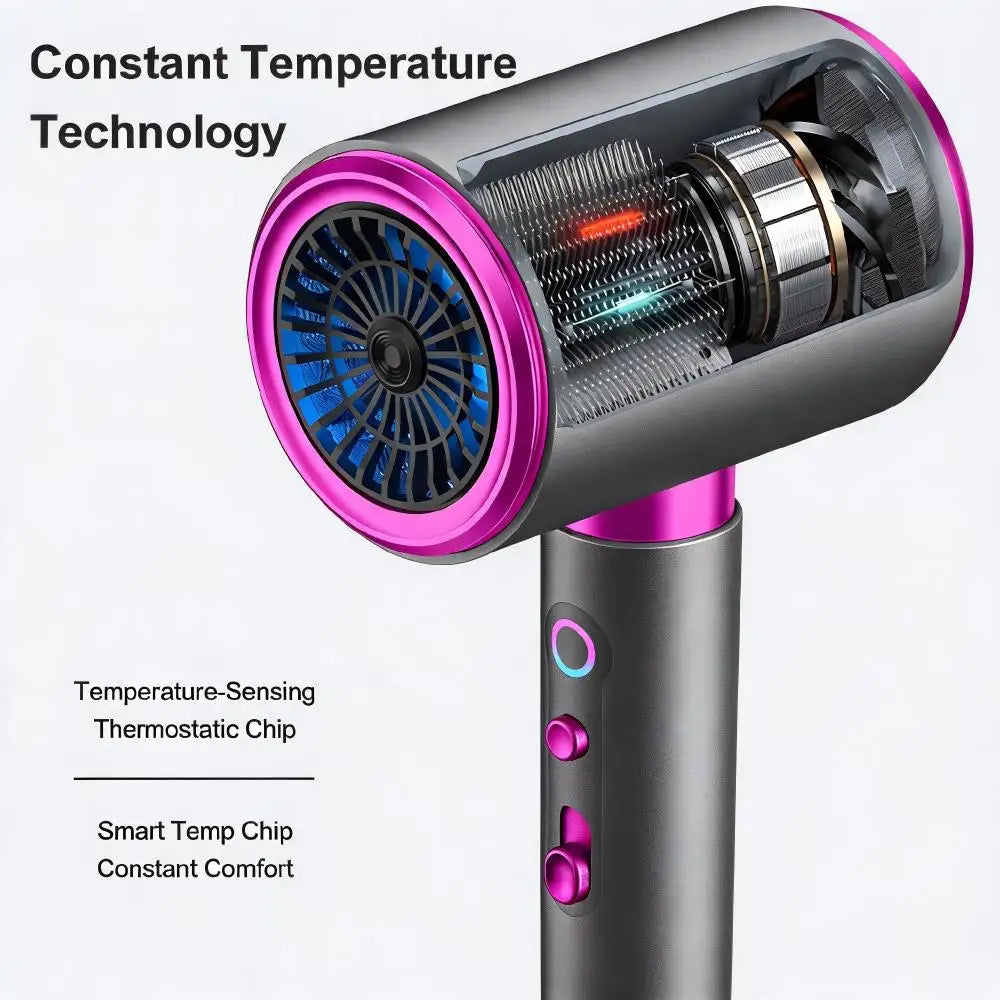 2400W Ionic Hair Dryer with Concentrator Nozzle, 3 Speeds and Cool Shot, Dark Grey