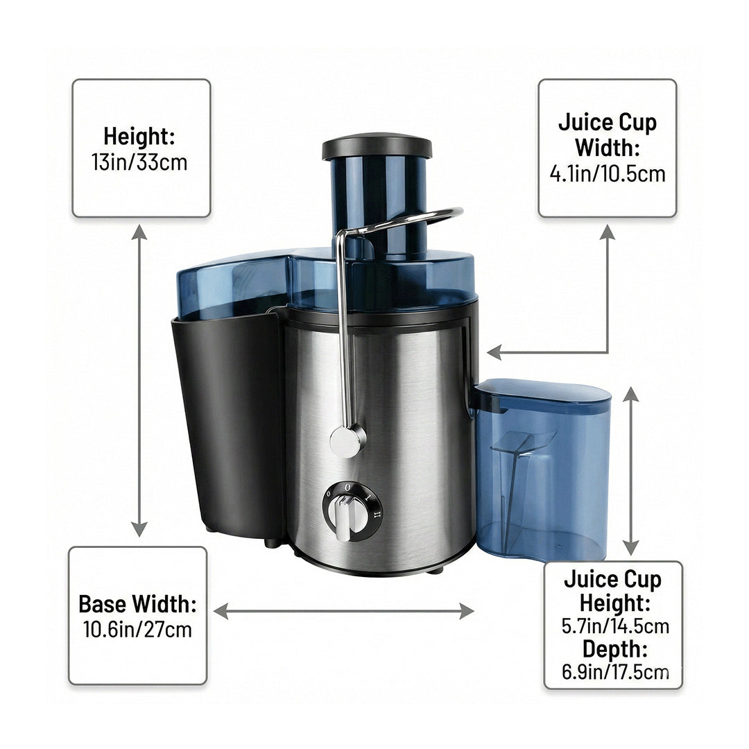 DayPlus Centrifugal Juicer Machine | 300W 2-Speed Juice Extractor for Fruits, Vegetables & Citrus