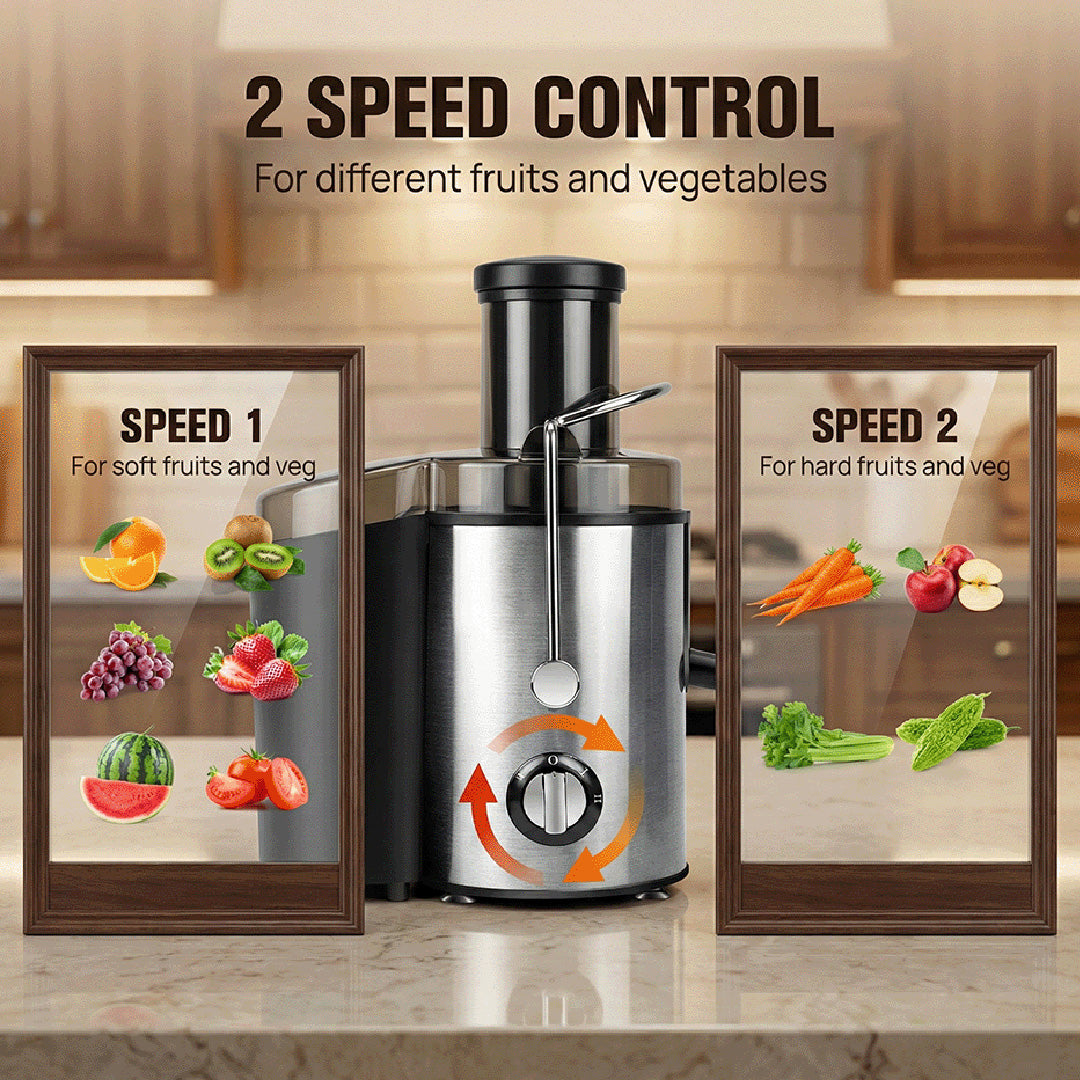 DayPlus Centrifugal Juicer Machine | 300W 2-Speed Juice Extractor for Fruits, Vegetables & Citrus