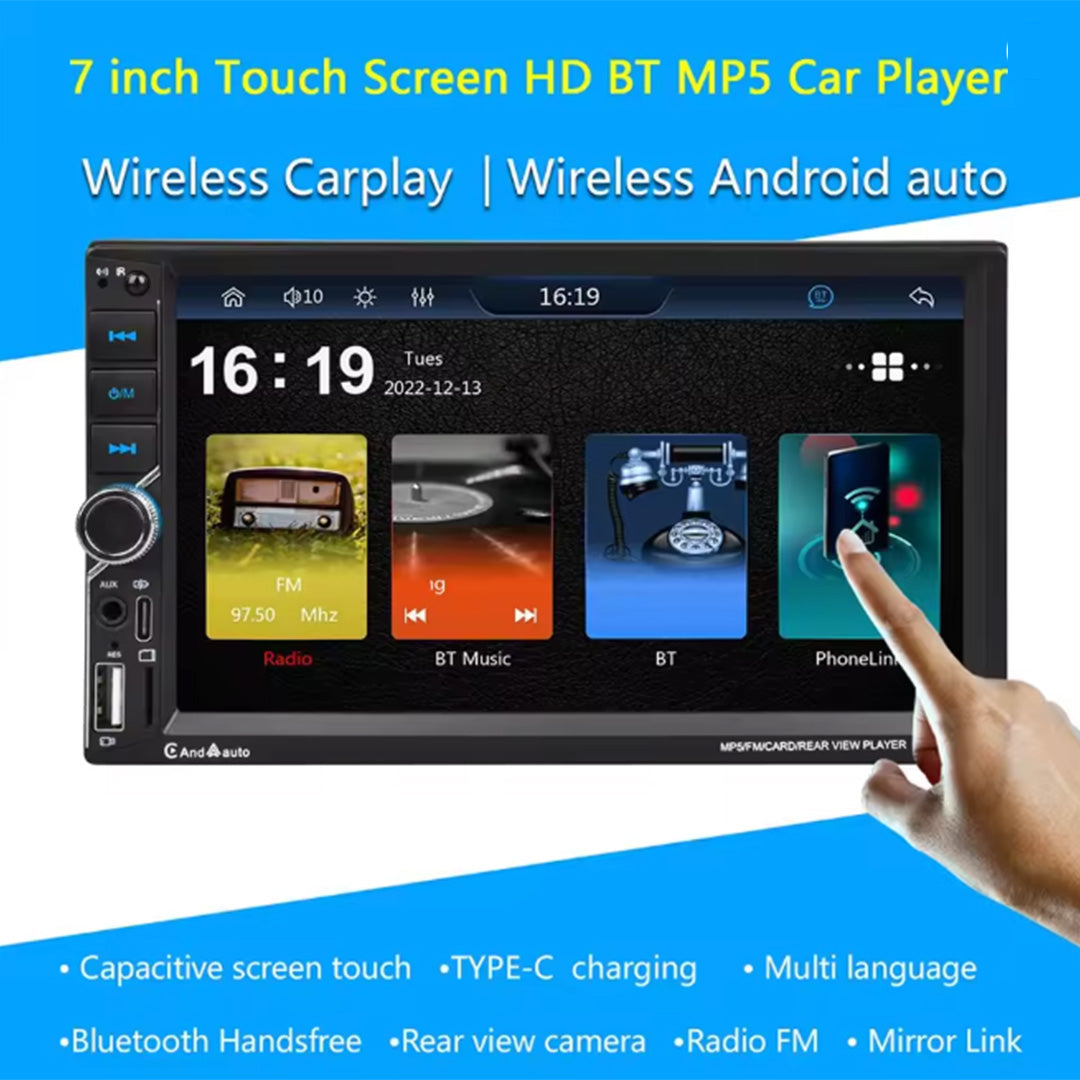 9.7" 2 DIN Car Stereo with CarPlay & Android 13, GPS Navigation, WiFi, Touchscreen Multimedia Player for Opel Astra J & Buick Excelle