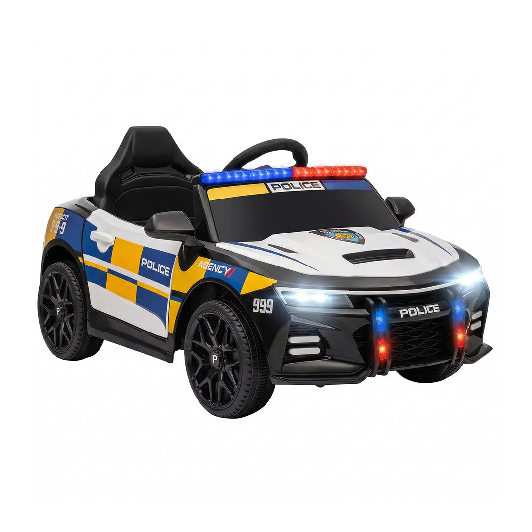 Kids Electric Police Ride-On Car | 12V Remote Control with Lights, Siren & MP3 Ages 3–5