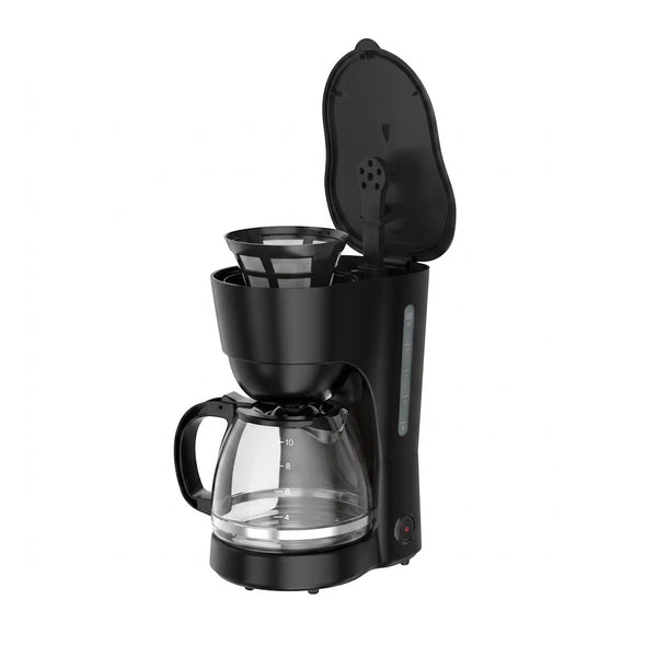 1.25L Electric Drip Coffee Maker 600W American Style with Reusable Filter Anti-Drip Function and Auto Shut-Off for Home Use