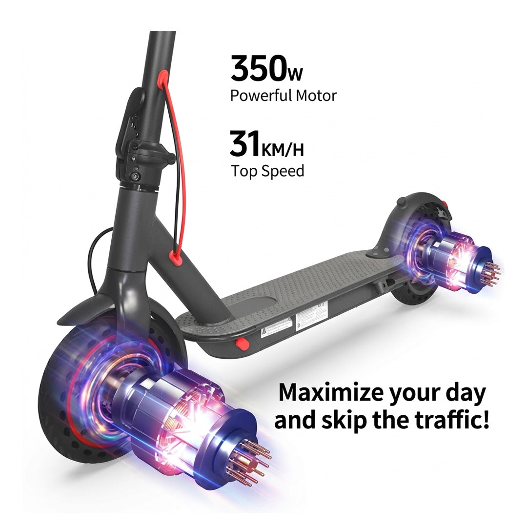 Foldable Electric Scooter 350W Motor 19MPH Smart E Scooter Long Range Portable