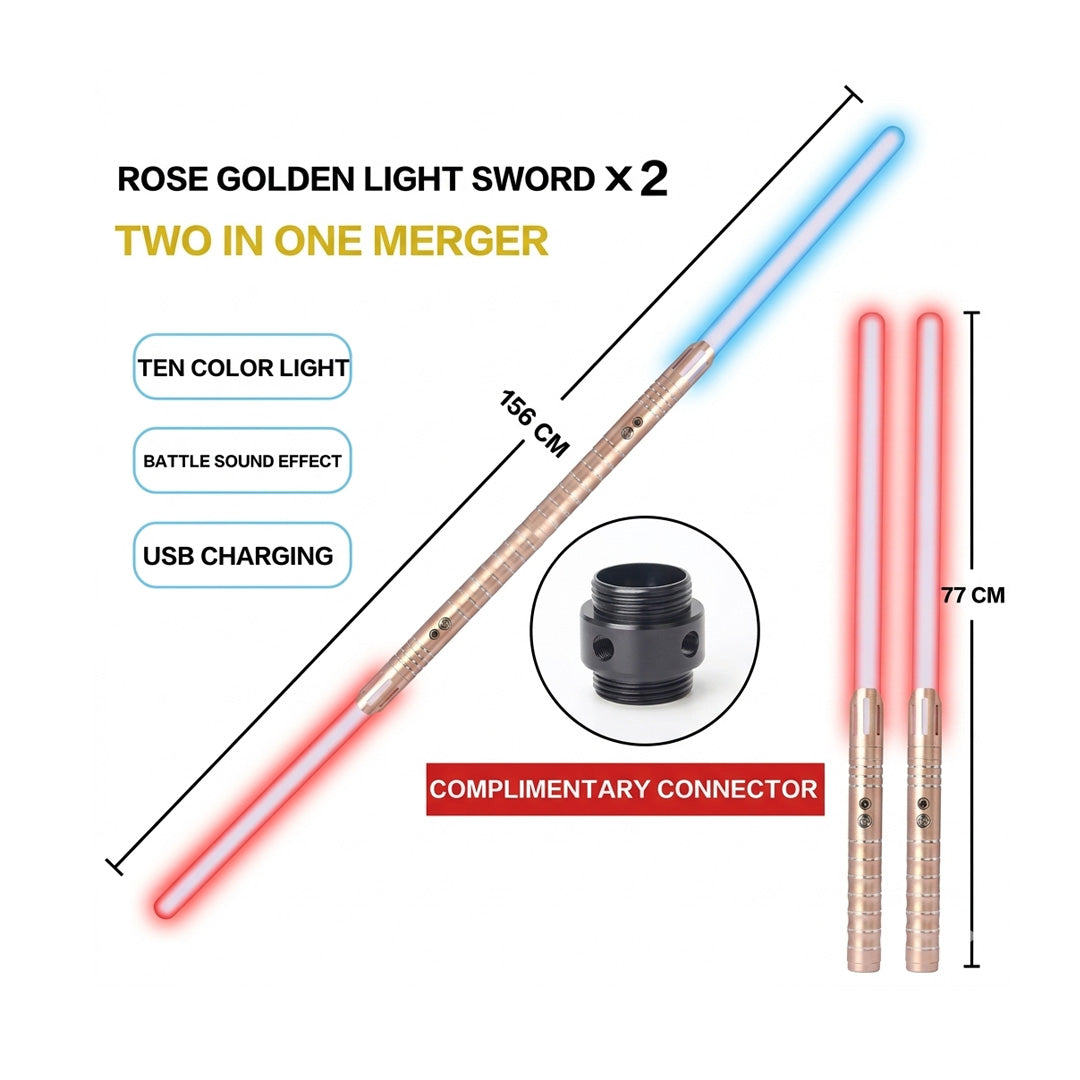 Light Up Saber 16 Colours RGB LED Laser Sword with Sound Effects Metal Handle Quiet Mode for Kids Cosplay and Christmas Gift