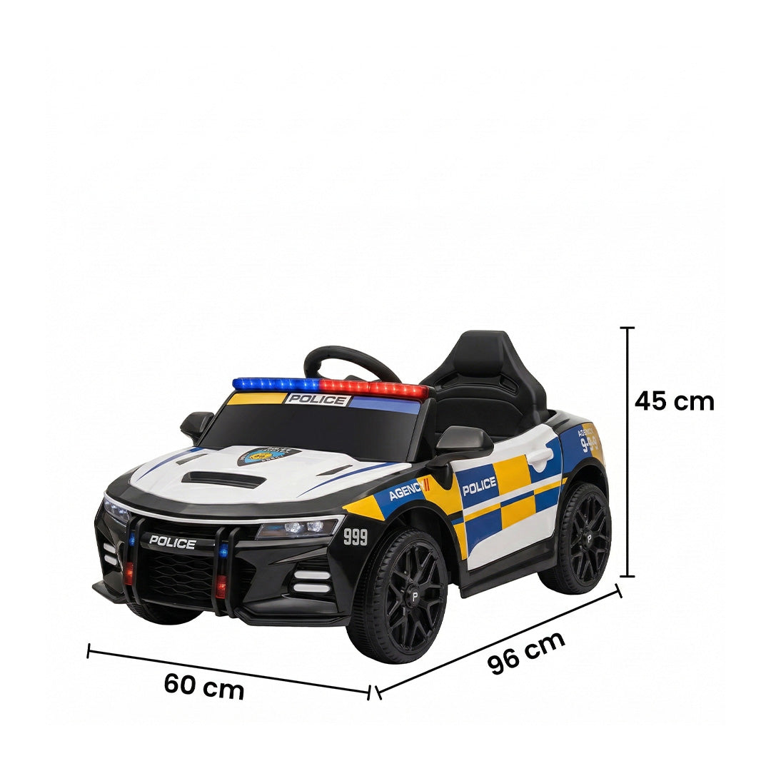 Kids Electric Police Ride-On Car | 12V Remote Control with Lights, Siren & MP3 Ages 3–5