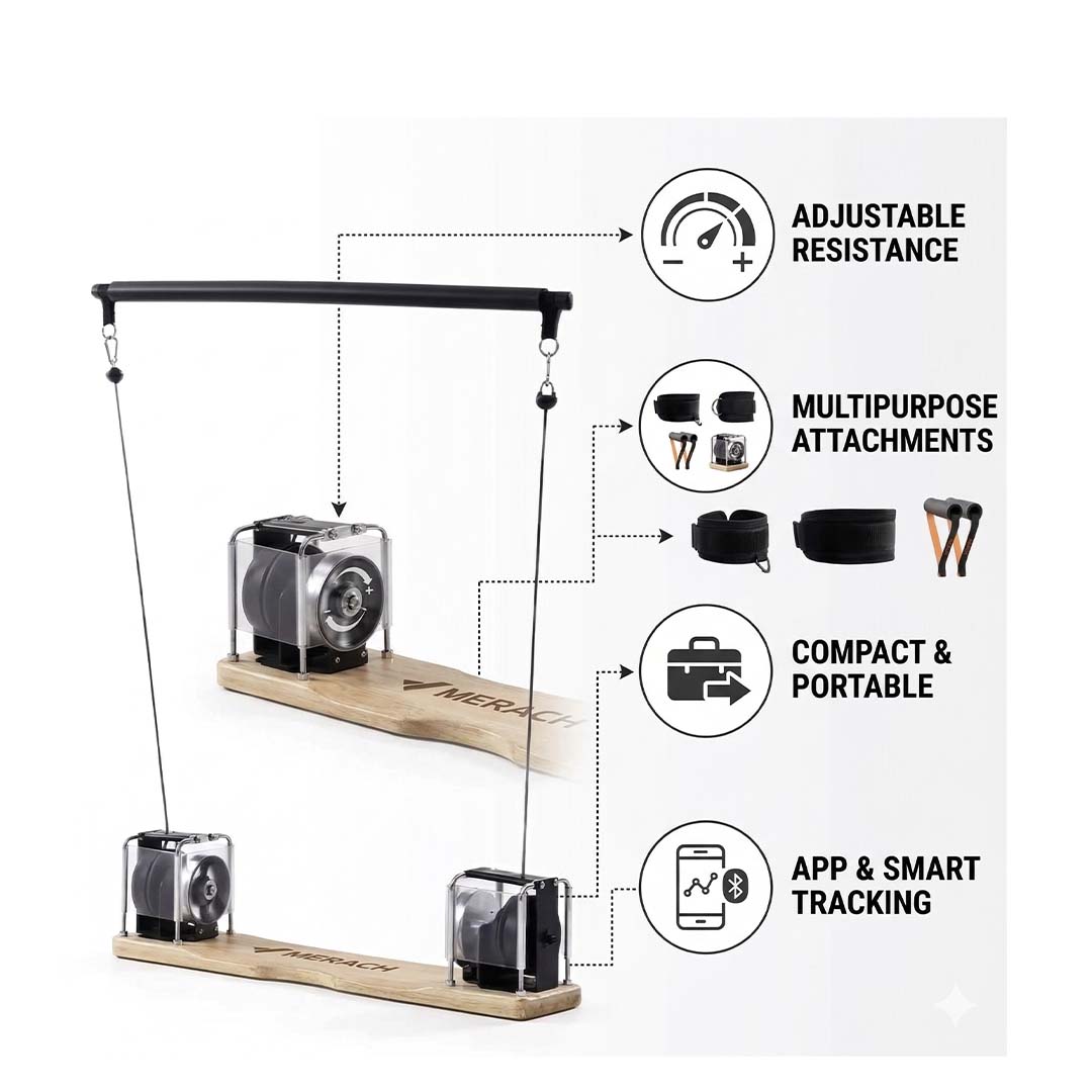 All in One Strength Trainer Adjustable 7–17kg Resistance Full Body Portable Home Workout Device