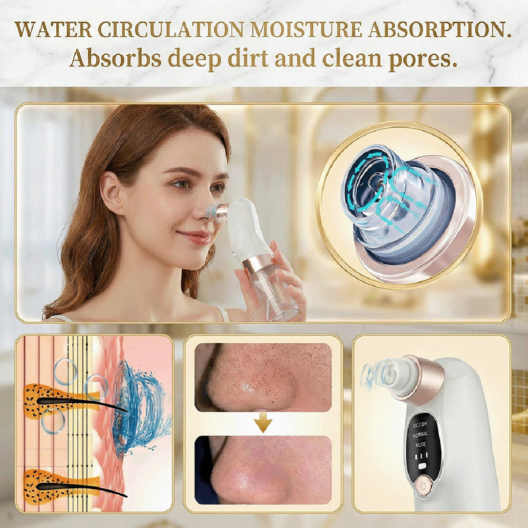 BXA Electric Blackhead Remover Pore Vacuum | USB Rechargeable Water Cycle Face Cleaner