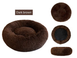 Soft Plush Donut Dog Bed Round Fluffy Pet Cushion Warm Cat Dog Bed
