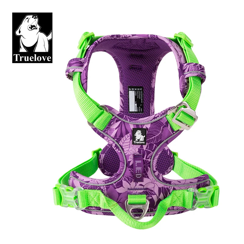 Truelove Reflective Dog Harness Camouflage Adjustable Nylon Pet Harness