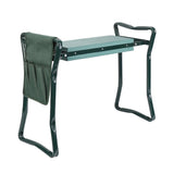 Folding Garden Kneeler Seat Heavy Duty 150kg Load Stool with Cushion and Tool Pouch