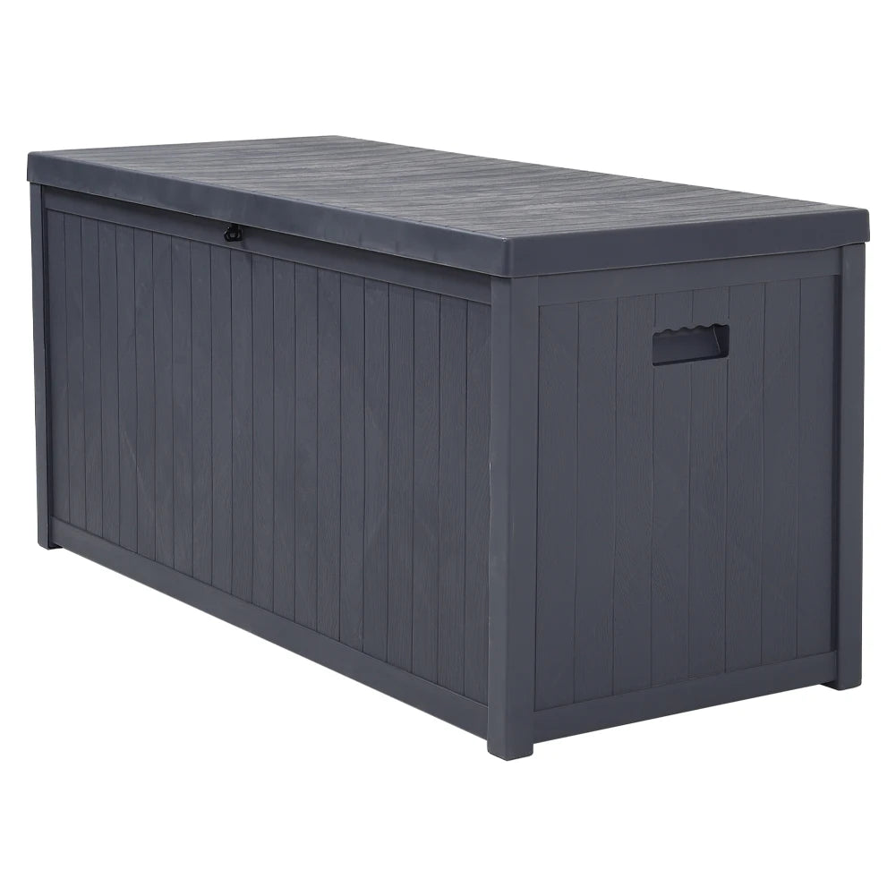 Large Waterproof Outdoor Garden Cushion Storage Box with Lockable Lid and Handles