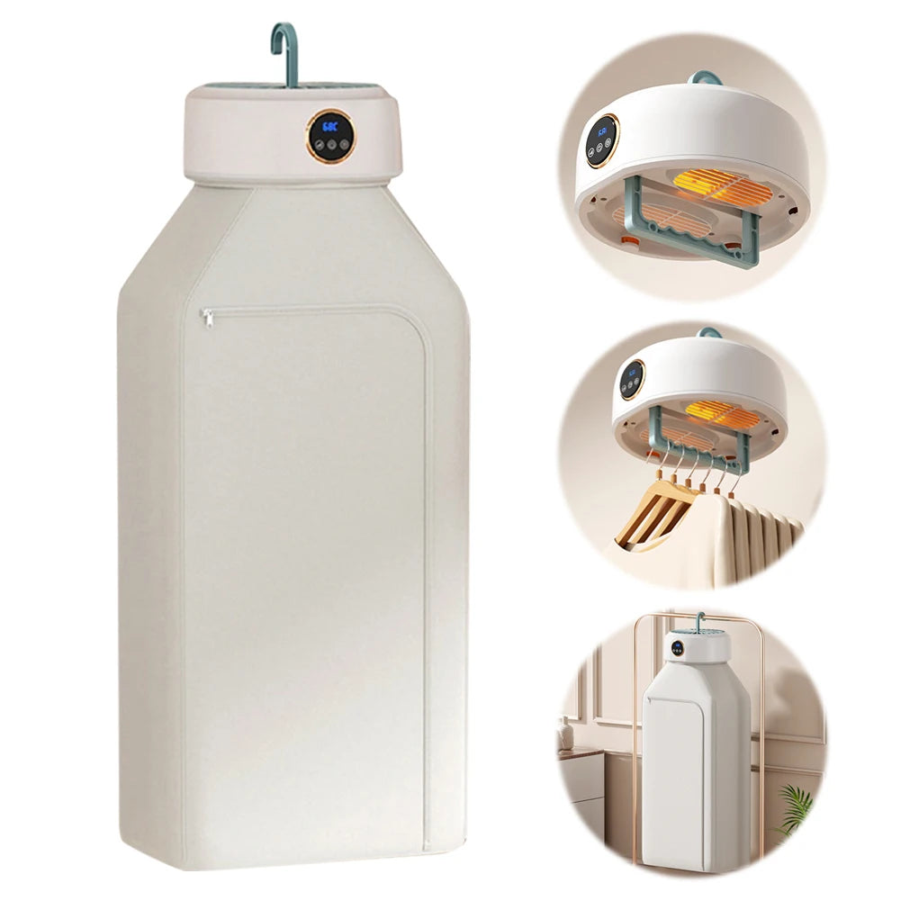 Portable Foldable Electric Clothes Dryer with Timer