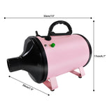 lucn 3000W Pet Hair Dryer Adjustable Speed 3 Nozzles Flexible Hose for Dog Grooming Car Blower