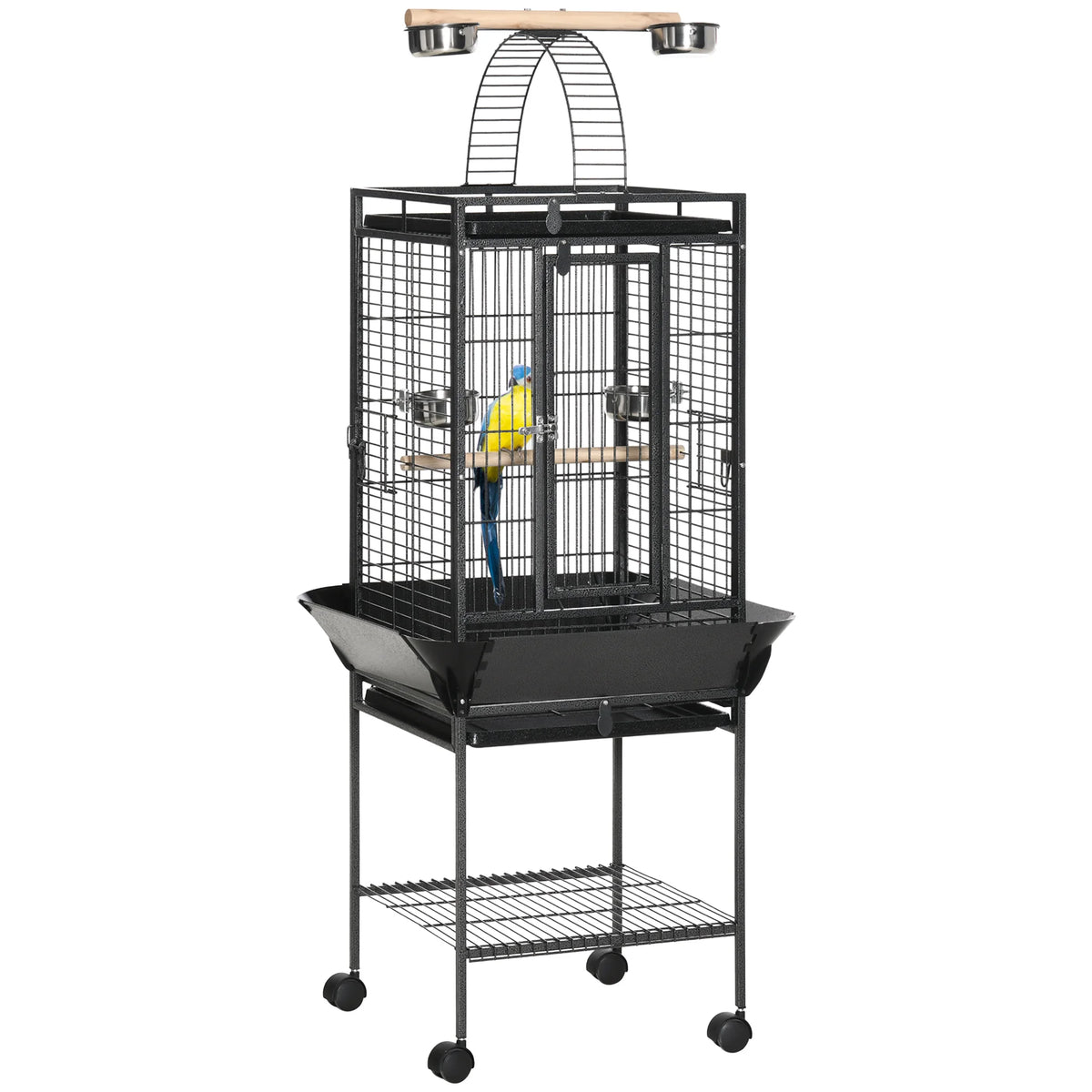 Steel Bird Cage, Large Budgie Cage for Cockatiels and Parakeets