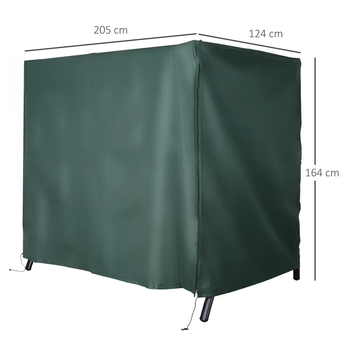 3 Seater Swing Chair Cover, 600D Oxford Garden Furniture Cover with Zip