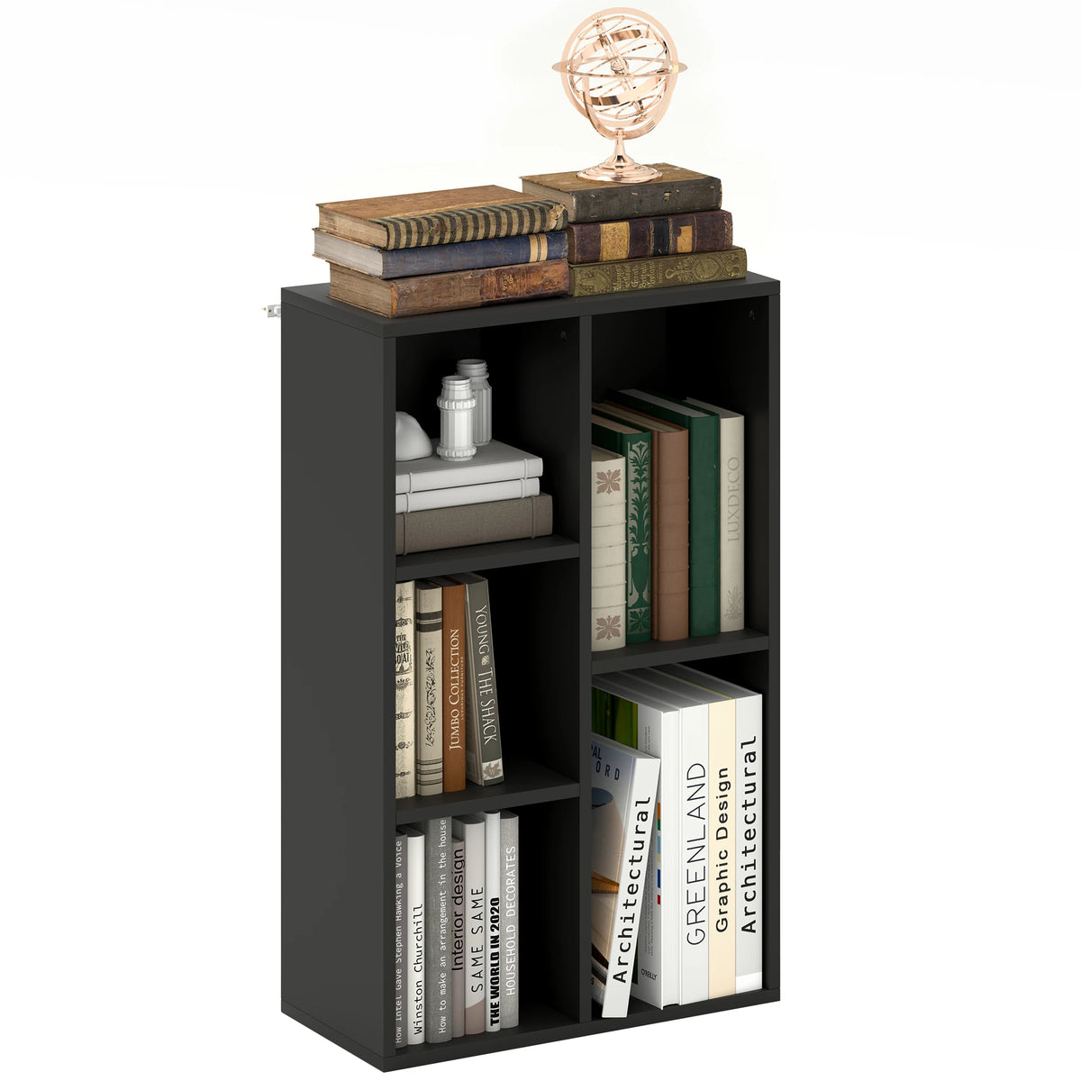 2-Tier Cube Bookcase, Freestanding Storage Shelf Unit